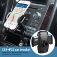 thumbnail image 2 of Wolfrail 3-In-1 Car Mount Cigarette Lighter Rotatable Phone Holder with Dual Usb Ports，Multifunctional car phone mount, 2 of 5