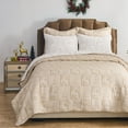 thumbnail image 4 of Greenland Home Fashions Novelty Holiday Reindeer Games Reversible Coverlet Set, 3-Piece King, 4 of 9