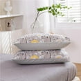 thumbnail image 5 of DBOZE Bed in a Bag 4 Pieces Cotton Blend Comforter Sets, All Season Bedding Sets with Comforter and Pillowcases, All Season Down Alternative Ultra Soft Bedding. Gold/White,King, 5 of 5