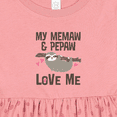 thumbnail image 4 of Inktastic My Memaw and Pepaw Love Me Sloth Girls Baby Dress, 4 of 5