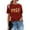 Red, variant on AOOCHASLIY Thanksgiving Day Women Tops Women's Fashion Printed T-shirt Short Sleeves Blouse Round Neck Casual Tops