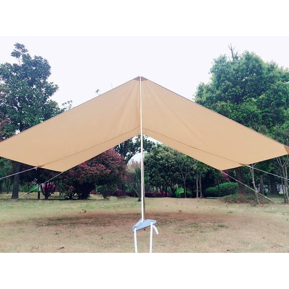 Portable Bell Tent Front Awning - Rainproof Wind-Resistant Outdoor Canopy, Camping Patio Shade Extension for Backyard Party & Picnic