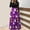 Purple-2, variant on BaoFuBaoMei Halloween Womens Dress Plus Size Crew Neck Long Sleeve Halloween Ghost Print Maxi Dress High Waist Patchwork Flowy Dresses for Party