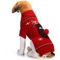thumbnail image 2 of Abrigos para perros, suéter de invierno para perros, suéter con patrón navideño, abrigo de punto de invierno, ropa para mascotas, suéter de moda, regalo para perros (rojo S) Rojo Verde, 2 of 5