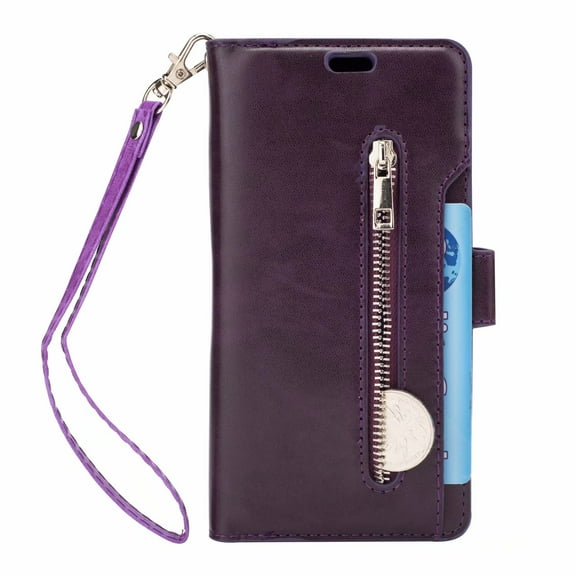 For Samsung Galaxy S9plus Wallet Leather Case Shockproof Multifunction Zipper Card Pocket Cover