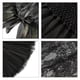 thumbnail image 2 of Disfraz de maléfica de Halloween para niñas, vestido de tutú de reina de bruja oscura gótica negra con capa de plumas, vestido de hada de la Reina Malvada, 2 of 2