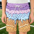 thumbnail image 2 of Caixia Boys Ice Cream Graphic Basketball Shorts Casual Athletic Running Shorts Cool Streetwear Designer Shorts, 2 of 6