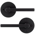 thumbnail image 4 of Cerradura de puerta Kwikset 730HFLRDT-514 Halifax con palanca de privacidad, color negro, 4 of 9
