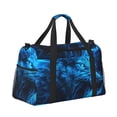 thumbnail image 2 of Kdxio Blue Fire Wolf Travel Duffel Bag Gym Bag Weekender Travel Bag Gym Bag for Women &Men Airplane Travel Essentials for Flying, 2 of 7