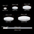 thumbnail image 2 of Unique Bargains 1 Set Magnetic Stirrer Set,5 Sizes Olive Shape and Straight Bars,White, 2 of 6