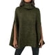 thumbnail image 1 of Gibobby Suéter de Mujer Mujer Otoño Invierno Cuello Poncho Suéter Moda Chunky Knit Cape Wrap Suéteres Jumper Tops (Verde, S), 1 of 5