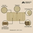 thumbnail image 4 of Olivia Modern 60 Sideboard with 4 Adjustable Shelves in Natural Oak, 4 of 12