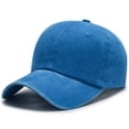 thumbnail image 2 of Penkiiy Original Classic Low Profile Baseball Cap Golf Dad Hat Adjustable Cotton Hats Men Women Unconstructed Plain Cap Free Size Blue, 2 of 2