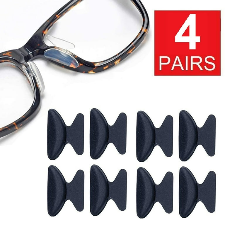 4 Pairs Anti-slip silicone Stick On Nose Pads For Eyeglasses Sunglasses  Glasses