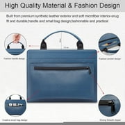 Dell Inspiron 14 5410 2-in-1 Laptop Sleeve, Leather Laptop Case for Dell Inspiron 14 5410 2-in-1 with Accessories Bag Handle (Blue)