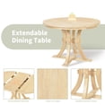 thumbnail image 4 of Churanty Farmhouse 5 Piece Modern Wood Dining Table Set, Natural Wood Wash, 4 of 15