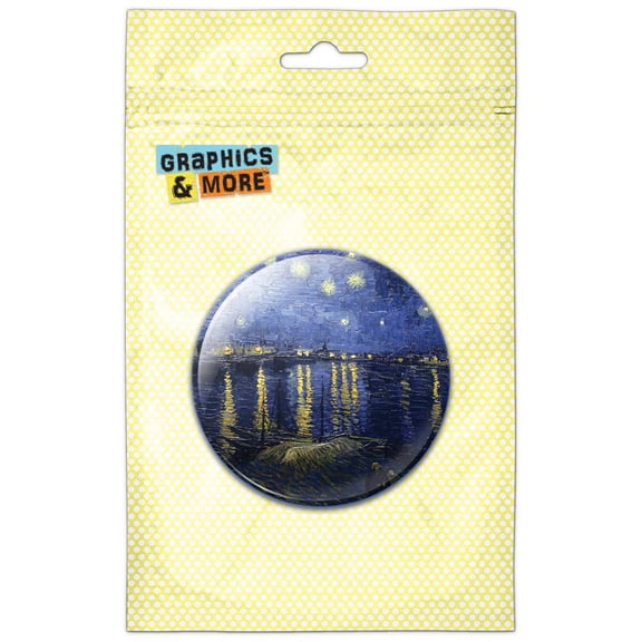 Starry Night Over the Rhone Vincent Van Gogh Pinback Button Pin Badge