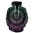 thumbnail image 1 of Sudadera con capucha y cremallera de mandala para hombre, estilo Harajuku, con estampado 3D, de manga larga, informal, estilo hip hop, divertida, con capucha, 1 of 6