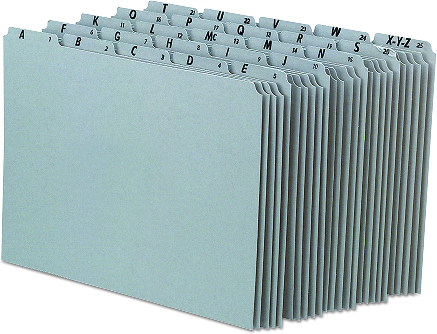 Pendaflex A-Z Top Tab Recycled Gray Pressboard 1/5-Tab ...