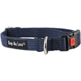 thumbnail image 2 of Cotton Web Adjustable Dog Collar with Locking Device 4 Sizes Blue (Small: Neck 11.5"-15.5"; Width 1/2"), 2 of 3
