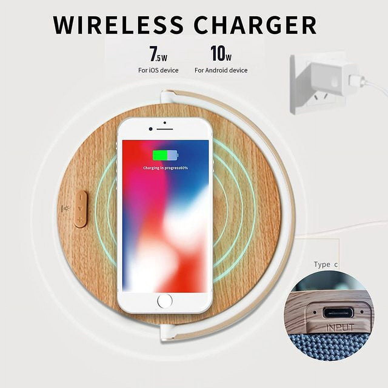 2 in 1 Wireless Charger & Touch Night Light Table Light Mobile Phone Wireless 10W Fast Charger