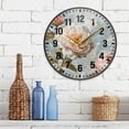 thumbnail image 3 of Yayeee Wall Clock Battery Operated 9.5" Silent Quartz Non-Ticking for Living Room Decor, Whimsical Rose, 3 of 8