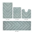 thumbnail image 5 of Better Trends 4 Piece Bathroom Rug Set 100% Cotton Extra Soft Tufted Bath Rug Water Absorbent Non-Slip Bath Mat Machine Washable (Blue) Hugo Collection, 5 of 8