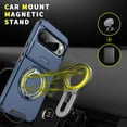 thumbnail image 4 of ShellTech Magnetic Case for Google Pixel 10 /10 Pro,Shockproof TPU+PC Rotating Ring Holder Kickstand Military Drop Protection Cover,Blue, 4 of 9