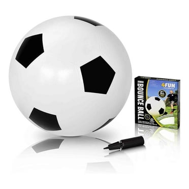 4FUN Giant Inflatable Durable Soccer Ball with Pump, 30 Inch, Black & White
