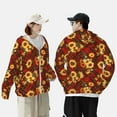thumbnail image 4 of Vsdgher Chandails à Capuchon pour Adultes à Carreaux Rouges avec Imprimé Tournesol, Maillot Dermoprotecteur pour Hommes Femmes, Chandails de Pêche à Manches Longues avec Protection Solaire pour Course Athlétique Natation - Grand, 4 of 7