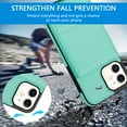 thumbnail image 4 of Mantto Back Wallet Case for iPhone 11 - Premium PU Leather Phone Case with Card Holder - Shockproof RFID Blocking Flip Kickstand Full Body Protection Cover for iPhone 11 - Mint, 4 of 10
