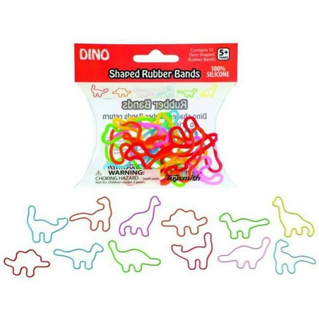 Toysmith TS3755 Dinosaur Shaped Rubber Bands 12 per pack