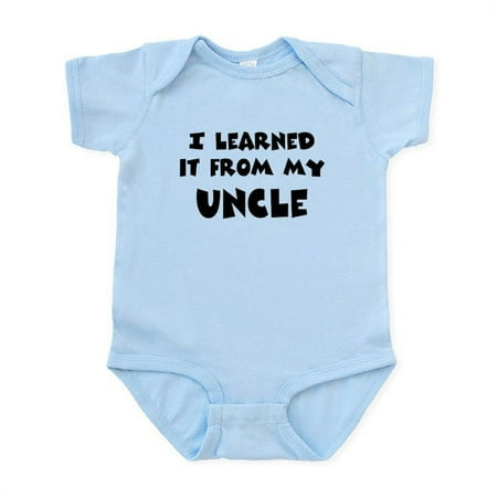 

CafePress - Learned It From My Uncle Infant Bodysuit - Baby Light Bodysuit Size Newborn - 24 Months
