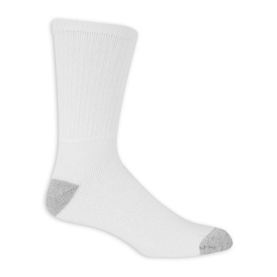 Athletic Works Men's Odor Resistant Crew Socks 6 Pack