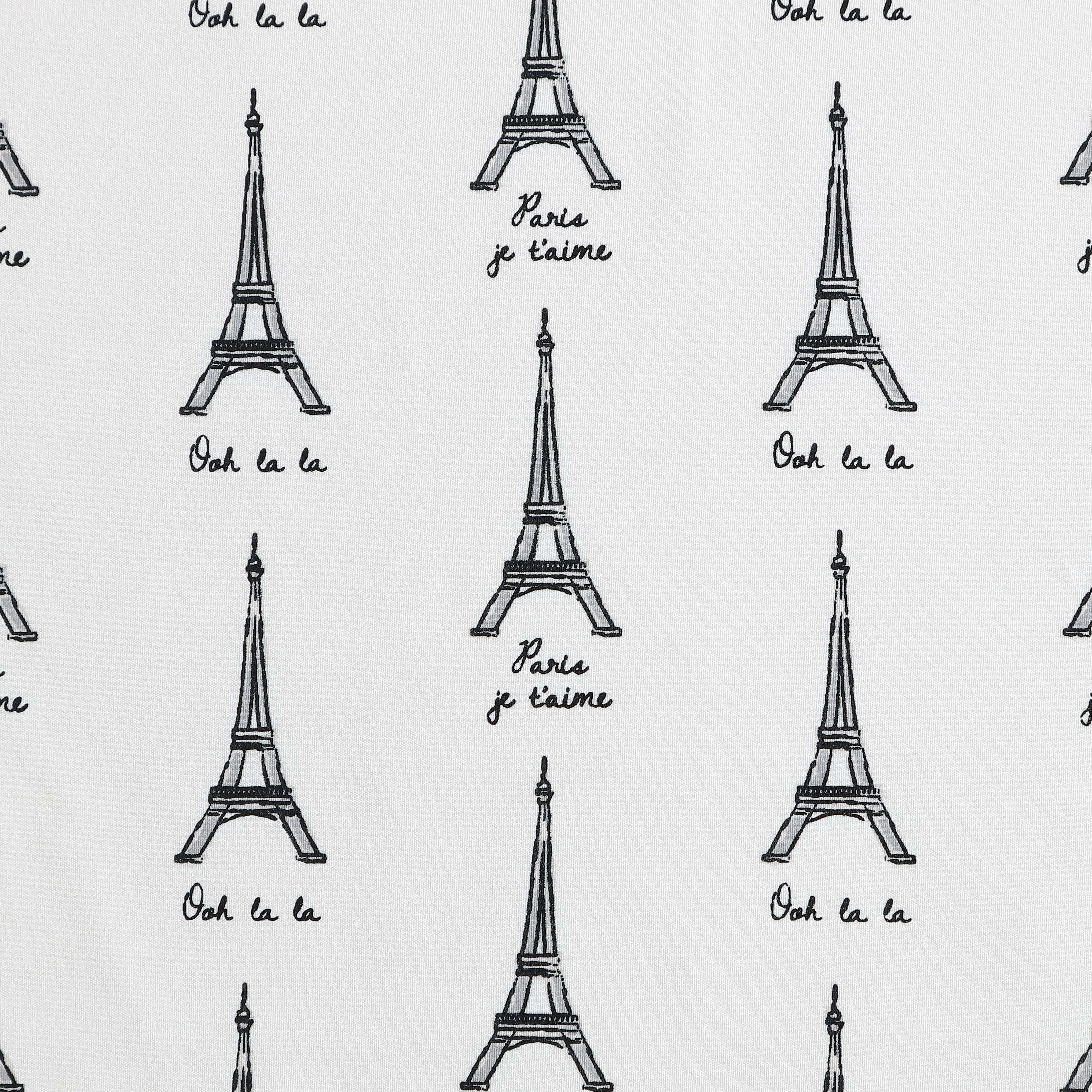 Beatrice Home Fashions, Whimsical Print 4PC Sheet Set, Full, Paris White