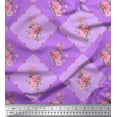 thumbnail image 1 of Soimoi polyester Crepe Fabric Leaves, & Rose Floral Print Fabric by the Yard 52 Inch Wide, 1 of 1