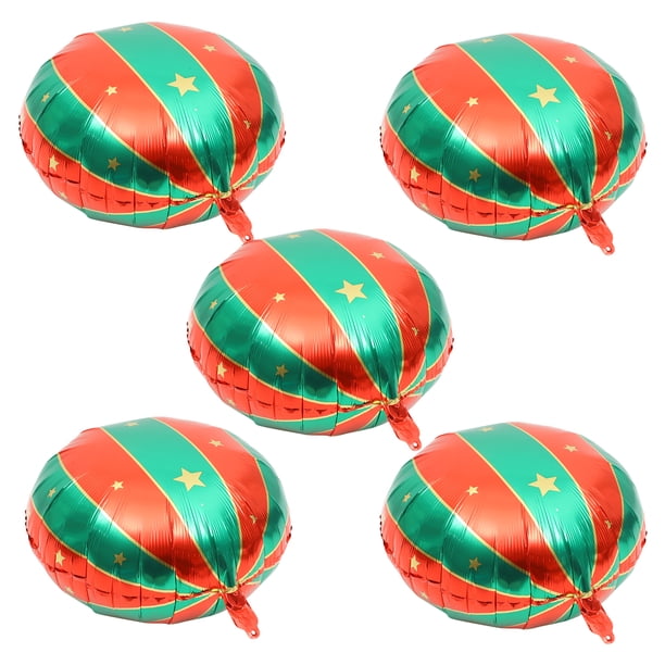 KAKOWELY 5 globos navideños de aluminio para decoración de fiestas navideñas.