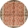 thumbnail image 1 of Ahgly Company Indoor Round Abstract Brown Oriental Area Rugs, 3' Round, 1 of 6