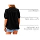 thumbnail image 4 of Camisa PRETTYGARDEN para mujer, negra, con botones y manga farol, talla XXL, 4 of 9