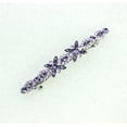 thumbnail image 3 of Faship Tanzanite Violet Purple Rhinestone Crystal Small Floral Hair Barrette Clip, 3 of 4