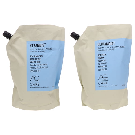 AG Care Xtramoist Moisturizing Shampoo 33.8 oz & Ultramoist Moisturizing Conditioner 33.8 oz Combo Pack