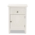 thumbnail image 2 of Baxton Studio Lambert Classic and Traditional White Finished Wood 1-Drawer End Table, 2 of 8