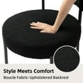 thumbnail image 3 of Boucle Upholstered Metal Side Chair, Set of 2, Black, 3 of 7