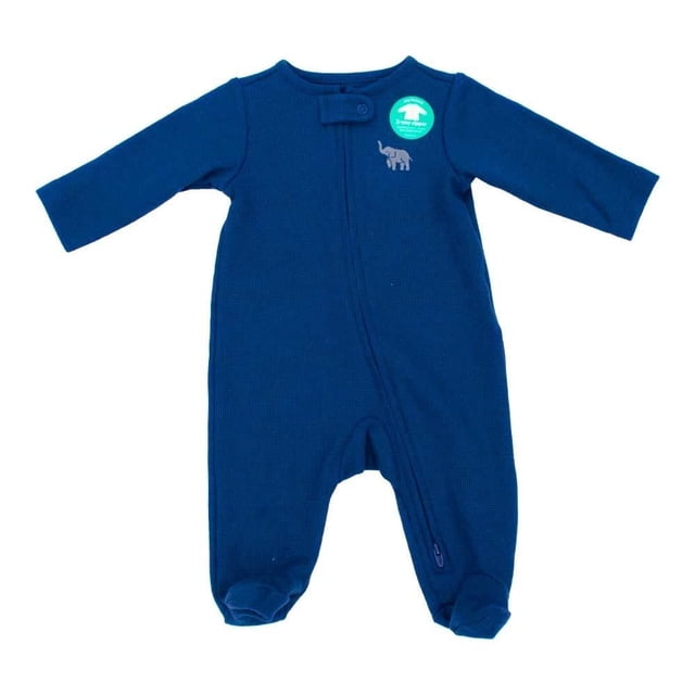 Mameluco Carter's Talla 3 a 6M con Cierre con Broche con Elefante Bordado Azul