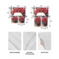 thumbnail image 5 of Independence Day Swag Kitchen Curtains Sets for Windows 24 Inch Length, Red Blue American Flag Flower Wood Short Window Curtain Panels Swags Valances and Tiers 3 Piece Set for Cafe/Dining Room, 5 of 5