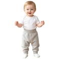 thumbnail image 3 of NIEWTR High Waisted Baby Sweatpants For Spring and —suitable For Boys and Girls Designed For Outdoor Wear and Featuring A Roomy Seat Friendly Fit, 3 of 5