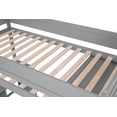 thumbnail image 5 of Kumix Loft Bed Twin Size with Desk, Wood Loft Bed with Wardrobes and 2 Drawers with Cabinet for Teens Adults, Heavy Duty Loft Bed Frame for Bedroom, Space-Saving, No Box Spring Needed, Gray, 5 of 7
