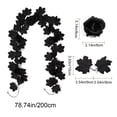thumbnail image 3 of Fall Halloween Decoration for Home Indoor Outdoor Clearance Under $5.00!Halloween Dark-Themed Ornament Artificial Maple Leaf Thanksgiving Wall Hanging Artificial Maple Leaf With Black Wicker, 3 of 7