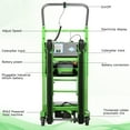 thumbnail image 6 of Esheno 880 lbs Capacity Stair Climbing Dolly Electric Hand Truck with 3 Ropes Heavy Duty Stair Climber for Furniture Logistics Green and Silvery, 6 of 8