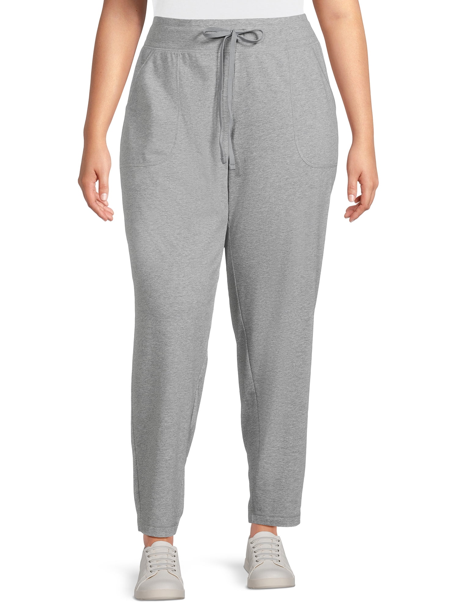 Athletic Works Women's Plus Athleisure Knit Pants, 2-Pack